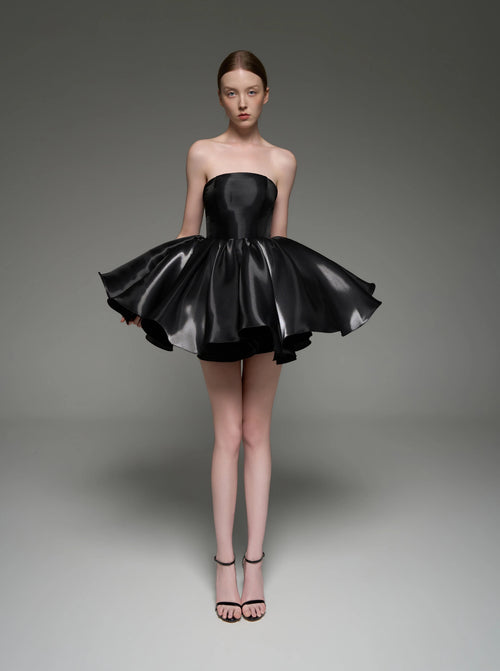black strapless latex dress | Made-to-Measure Princess Gown no 2625 / Libtis Hand wash cold Size:US 8 36 hip